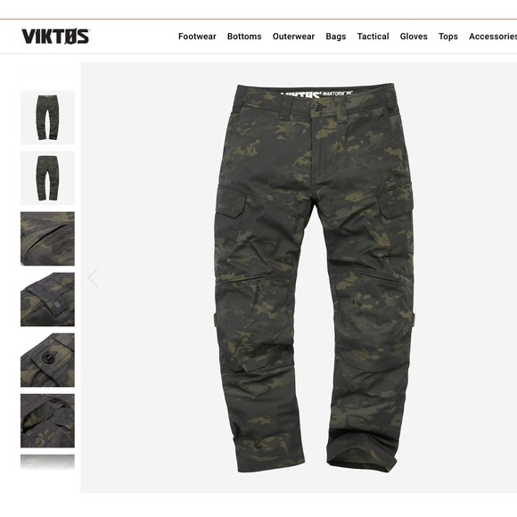 VIKTOS mens 36Wx36L MULTICAM WARTORN MC PANTS CAMO
